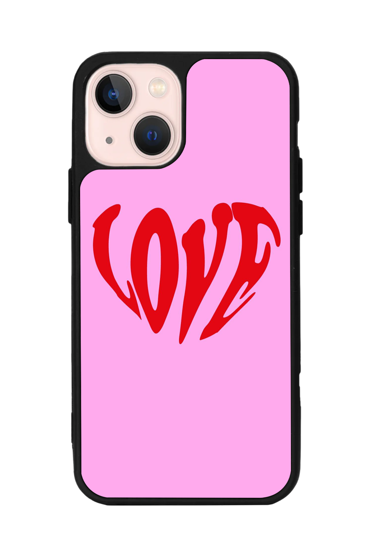 iPhone 15 Uyumlu Kalp Love Tasarımlı Glossy Premium Kılıf