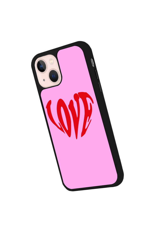 iPhone 15 Uyumlu Kalp Love Tasarımlı Glossy Premium Kılıf