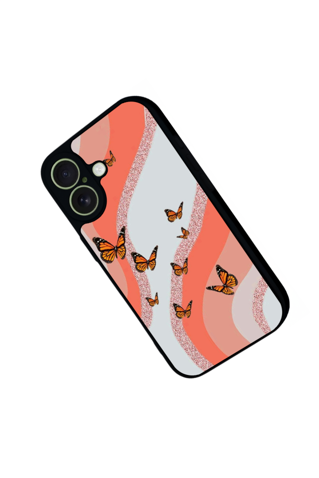 iPhone 17 Uyumlu Kelebek Tasarımlı Glossy Premium Kılıf