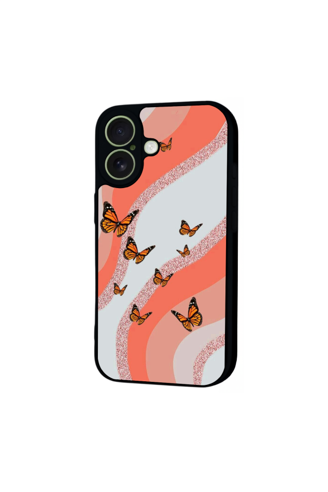 iPhone 17 Uyumlu Kelebek Tasarımlı Glossy Premium Kılıf