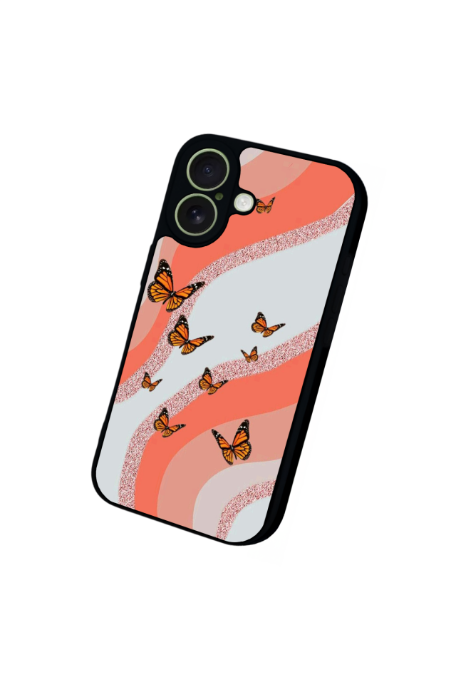 iPhone 17 Uyumlu Kelebek Tasarımlı Glossy Premium Kılıf