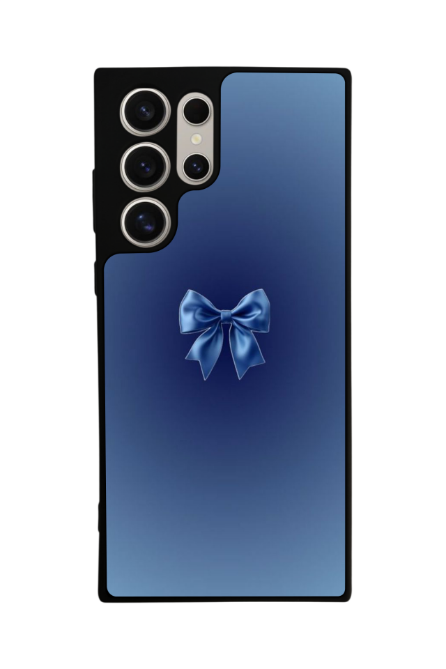 Samsung Galaxy S22 Ultra Uyumlu Kurdele Tasarımlı Glossy Premium Kılıf