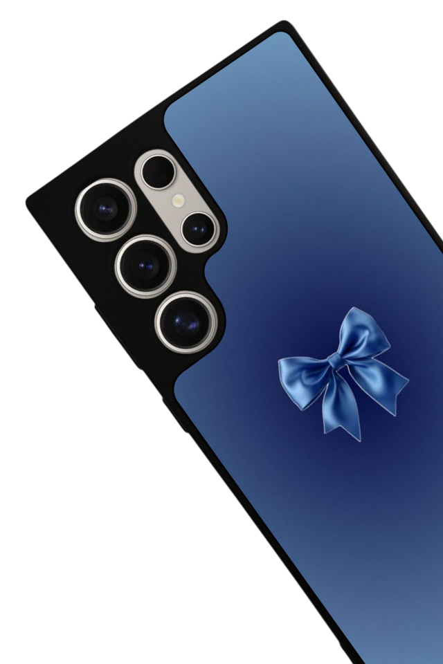 Samsung Galaxy S22 Ultra Uyumlu Kurdele Tasarımlı Glossy Premium Kılıf