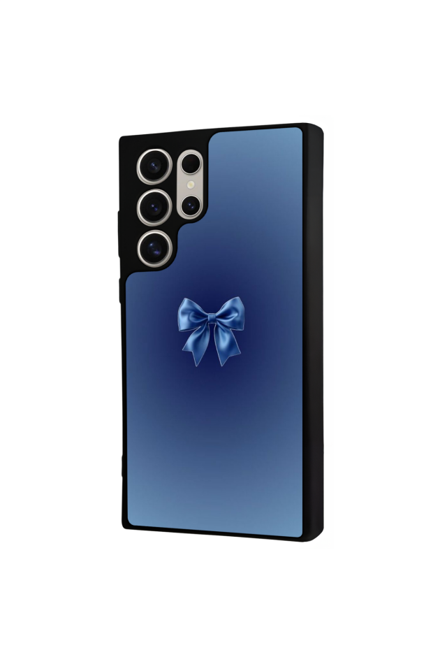 Samsung Galaxy S22 Ultra Uyumlu Kurdele Tasarımlı Glossy Premium Kılıf