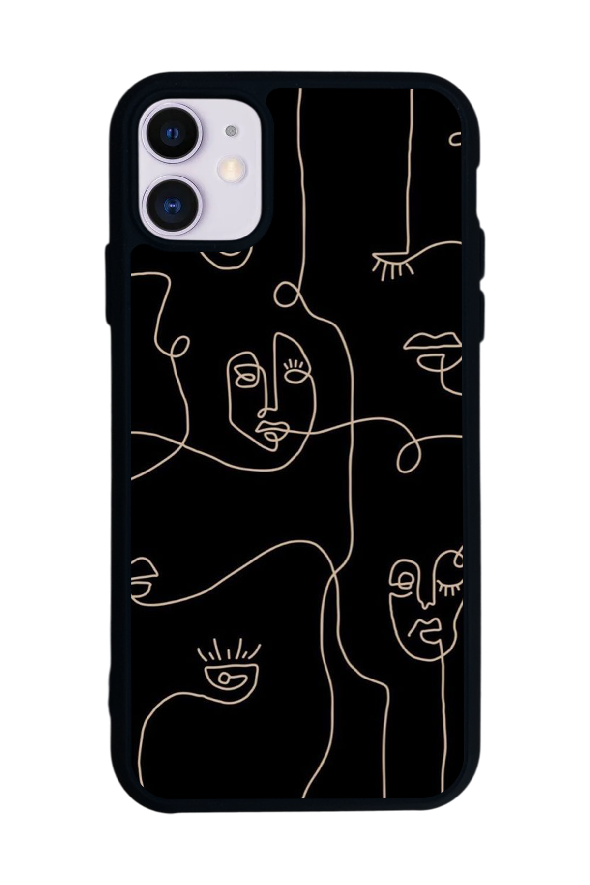 iPhone 11 Uyumlu Line Art Tasarımlı Glossy Premium Kılıf