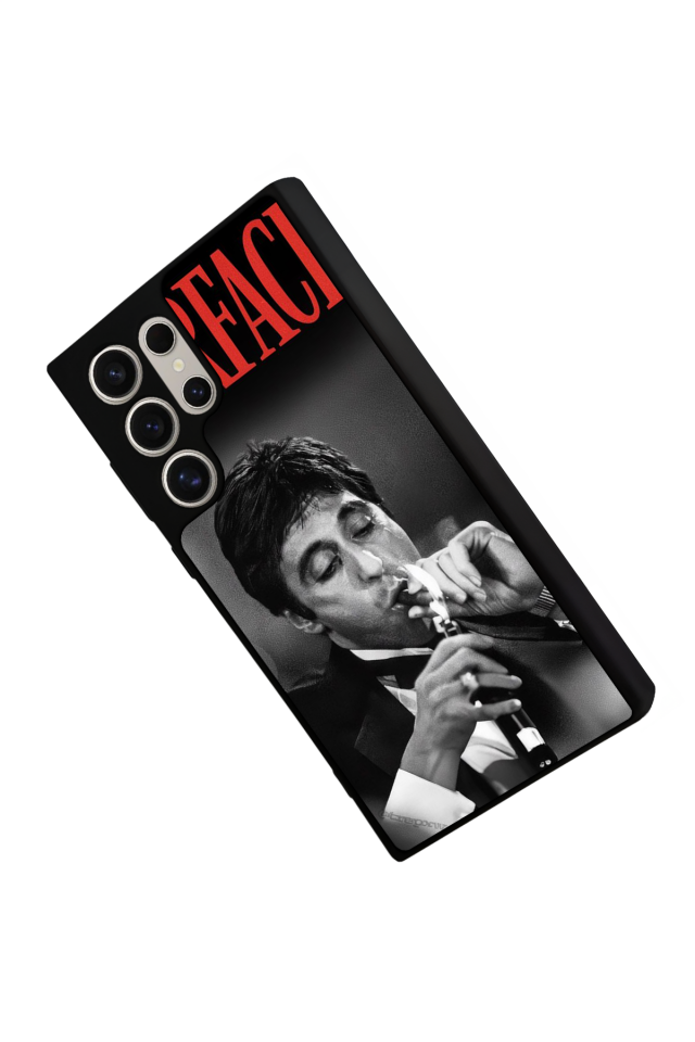 Samsung Galaxy S23 Ultra Uyumlu Scarface Tasarımlı Glossy Premium Kılıf