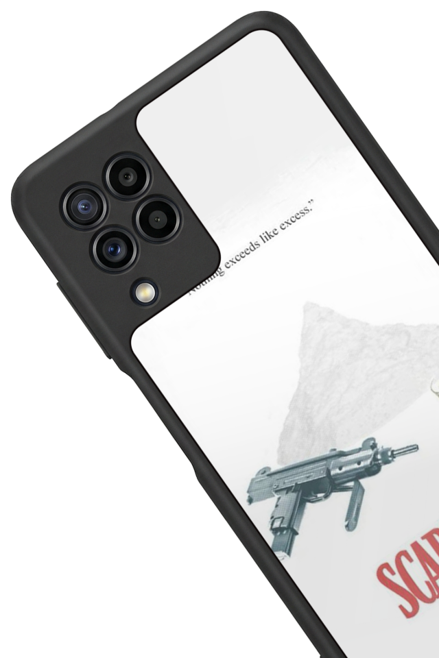 Samsung Galaxy M22 Uyumlu Scarface Tasarımlı Glossy Premium Kılıf