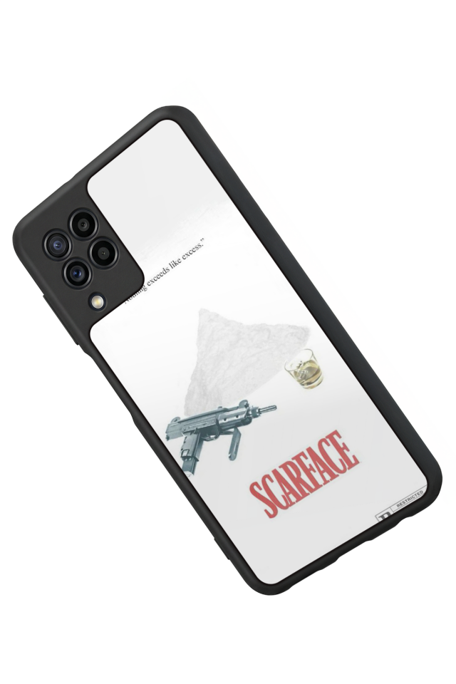 Samsung Galaxy M22 Uyumlu Scarface Tasarımlı Glossy Premium Kılıf
