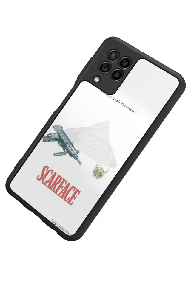 Samsung Galaxy M22 Uyumlu Scarface Tasarımlı Glossy Premium Kılıf