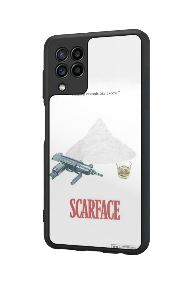 Samsung Galaxy M22 Uyumlu Scarface Tasarımlı Glossy Premium Kılıf