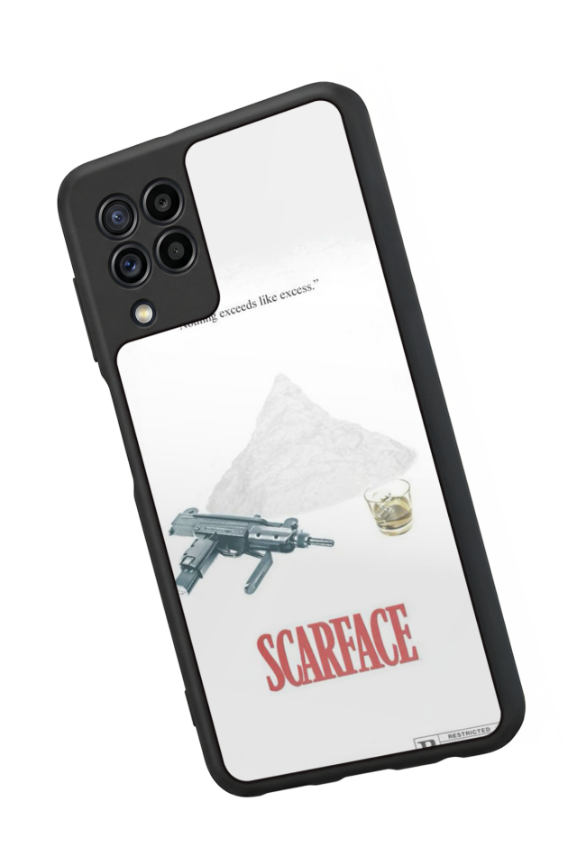 Samsung Galaxy M22 Uyumlu Scarface Tasarımlı Glossy Premium Kılıf