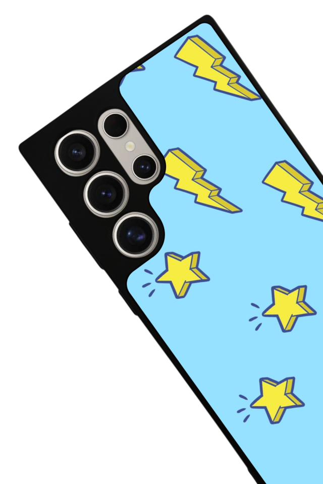 Samsung Galaxy S23 Ultra Uyumlu Simsek Tasarımlı Glossy Premium Kılıf