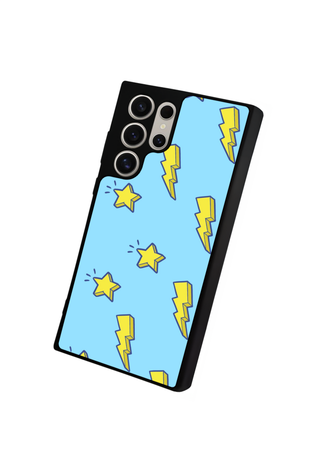 Samsung Galaxy S23 Ultra Uyumlu Simsek Tasarımlı Glossy Premium Kılıf