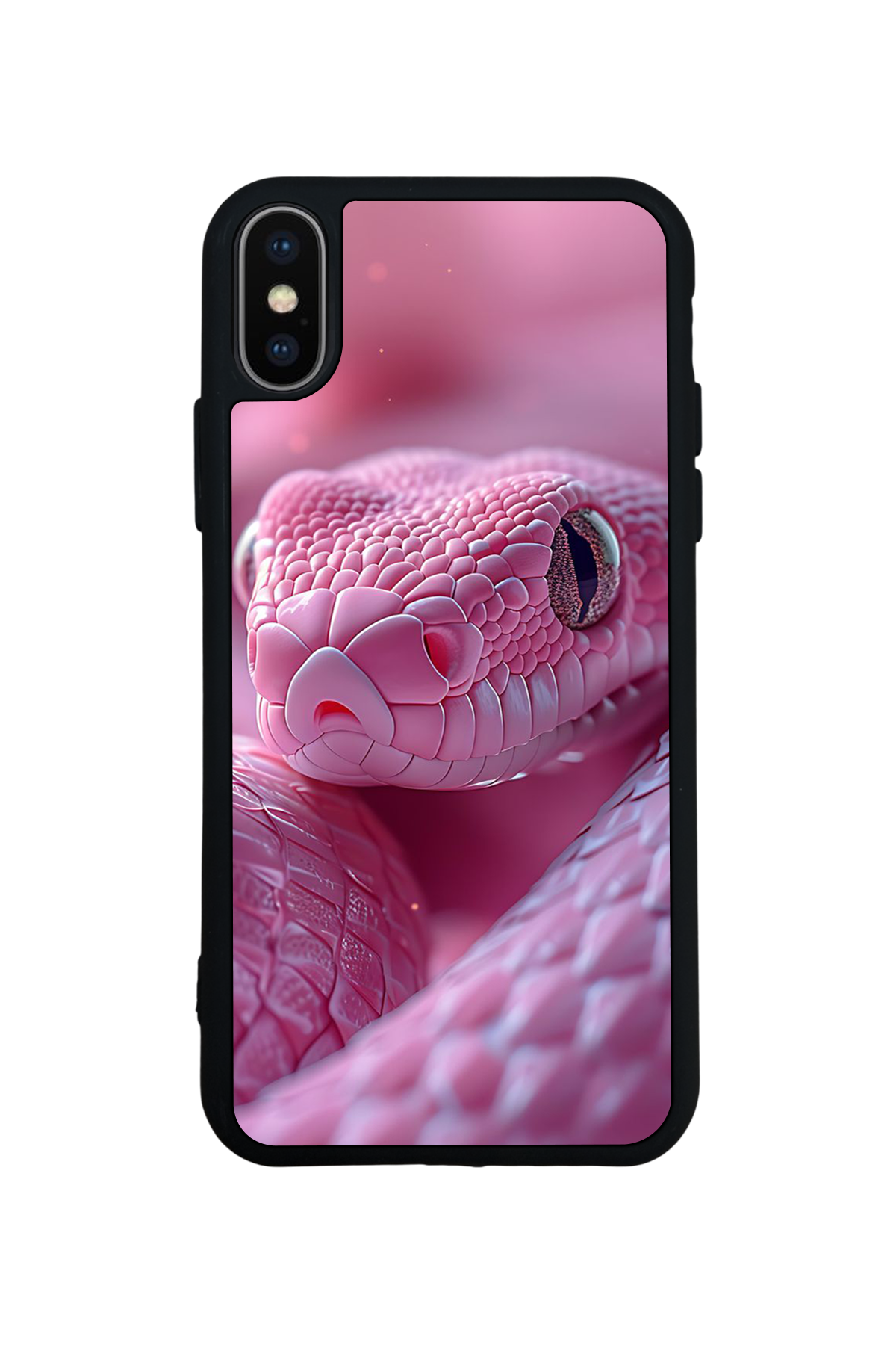 iPhone X/ XS Uyumlu Yılan Tasarımlı Glossy Premium Kılıf