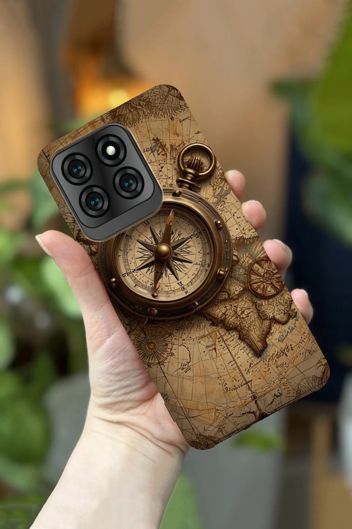 Reeder S71 Uyumlu Kamera Korumalı Pusula Desenli HD Baskılı Silikon Kılıf