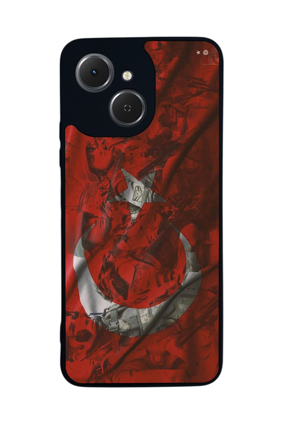 Tecno Spark 40C Uyumlu Türk Bayragi Tasarımlı Glossy Premium Kılıf