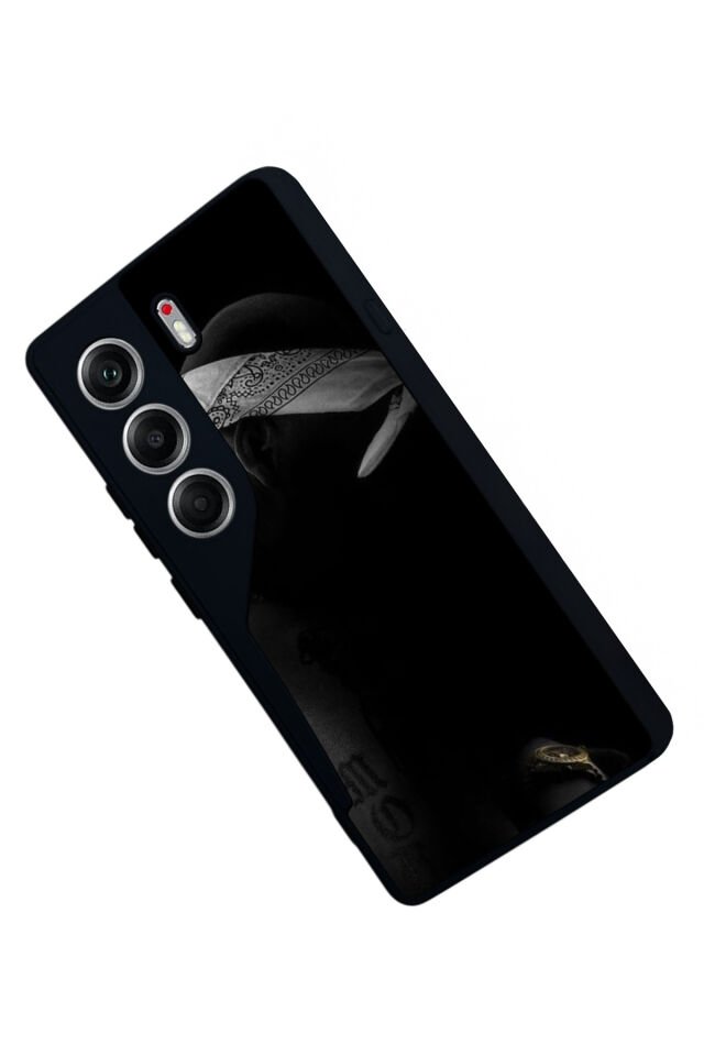 Tecno Camon 40 Uyumlu Tupac Tasarımlı Glossy Premium Kılıf
