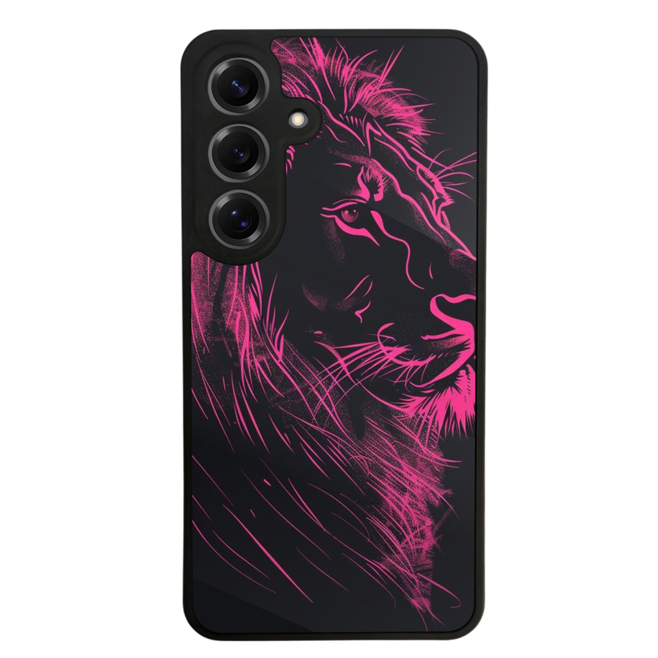 Samsung Galaxy S25 Uyumlu Aslan Tasarımlı Glossy Premium Kılıf