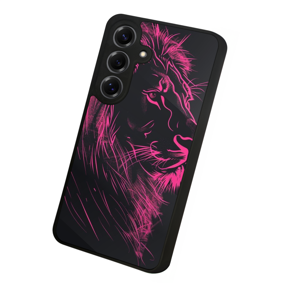 Samsung Galaxy S25 Uyumlu Aslan Tasarımlı Glossy Premium Kılıf