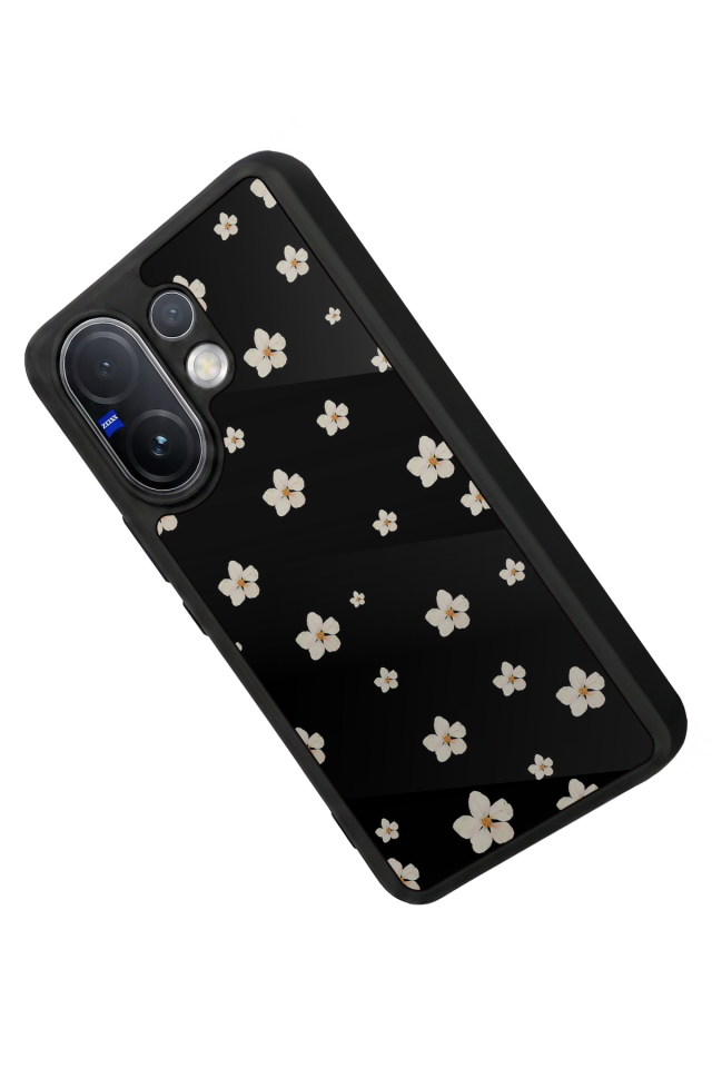 Vivo V60 Uyumlu Cicek Tasarımlı Glossy Premium Kılıf