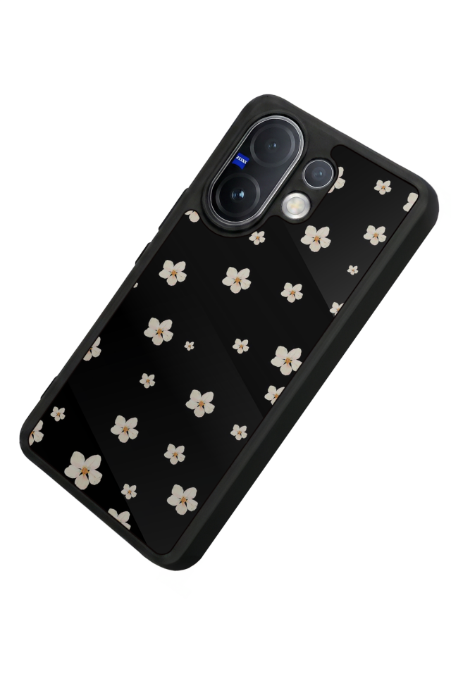 Vivo V60 Uyumlu Cicek Tasarımlı Glossy Premium Kılıf