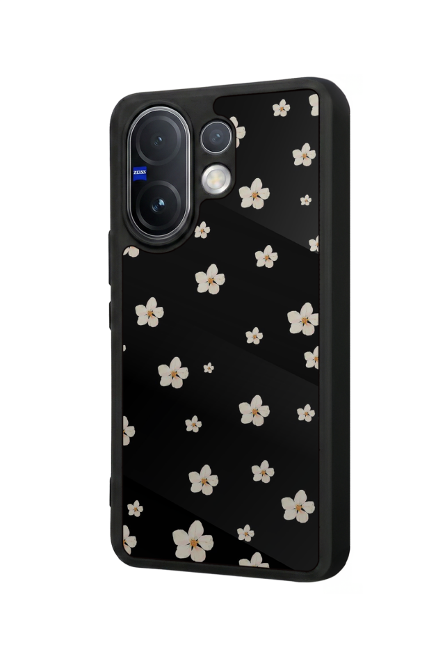 Vivo V60 Uyumlu Cicek Tasarımlı Glossy Premium Kılıf