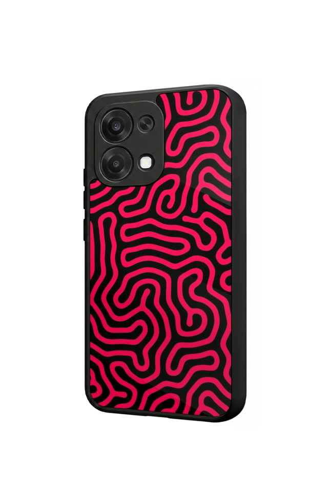 Oppo A6 Pro Uyumlu Çizgi Sanatı Tasarımlı Glossy Premium Kılıf