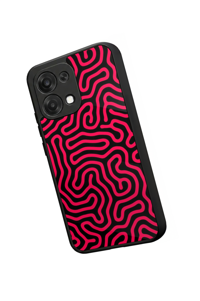 Oppo A6 Pro Uyumlu Çizgi Sanatı Tasarımlı Glossy Premium Kılıf