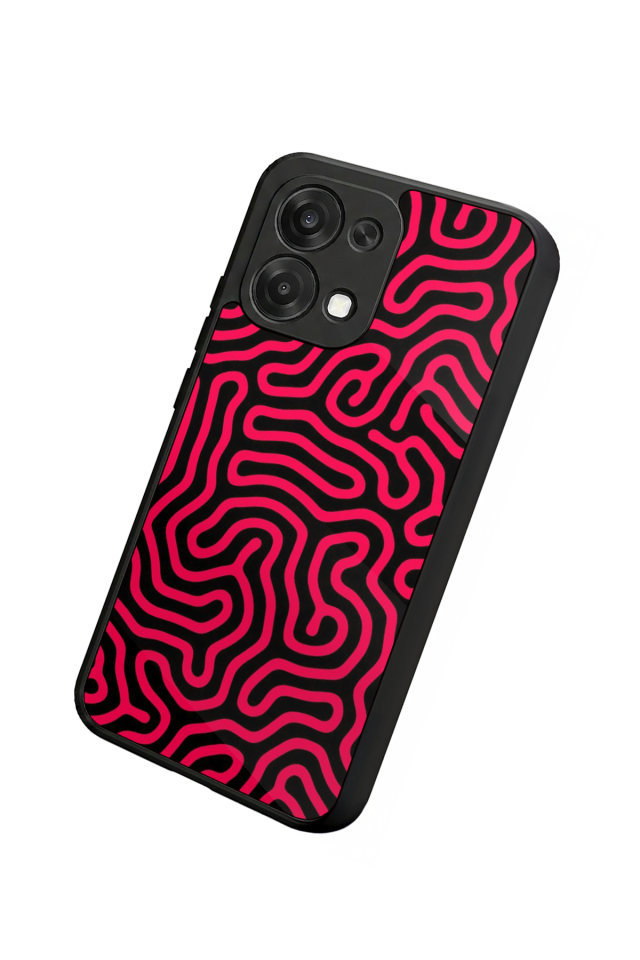 Oppo A6 Pro Uyumlu Çizgi Sanatı Tasarımlı Glossy Premium Kılıf