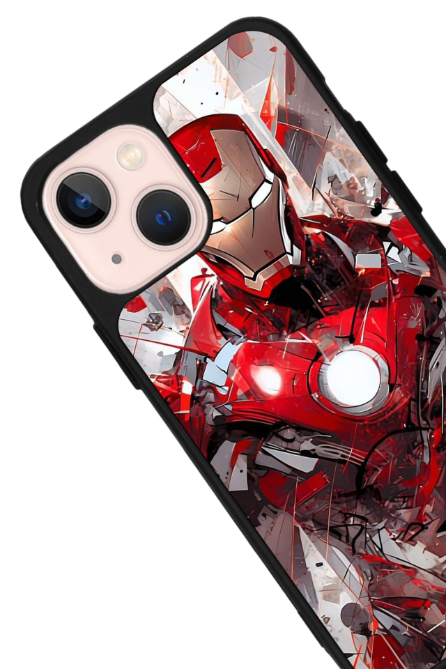 iPhone 13 Mini Uyumlu Iron Man ( Demir Adam ) Tasarımlı Glossy Premium Kılıf