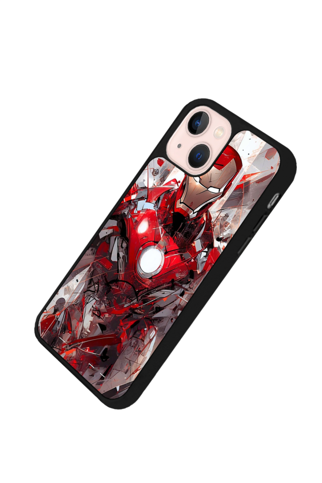 iPhone 13 Mini Uyumlu Iron Man ( Demir Adam ) Tasarımlı Glossy Premium Kılıf