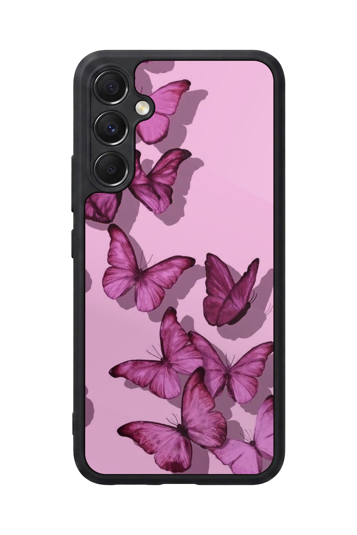 Samsung Galaxy A34 Uyumlu Kelebek Tasarımlı Glossy Premium Kılıf