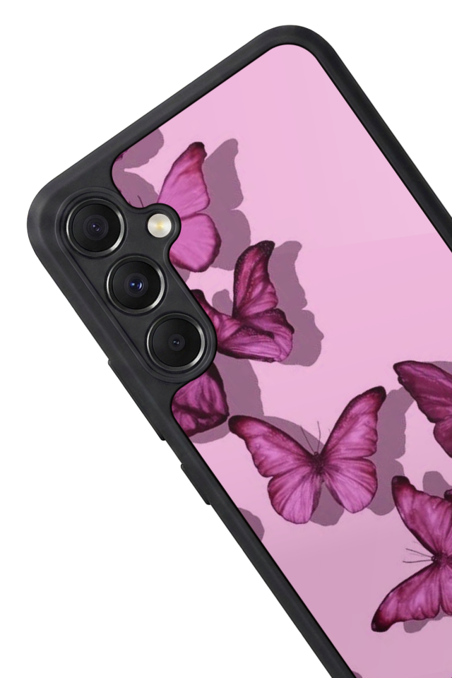 Samsung Galaxy A34 Uyumlu Kelebek Tasarımlı Glossy Premium Kılıf