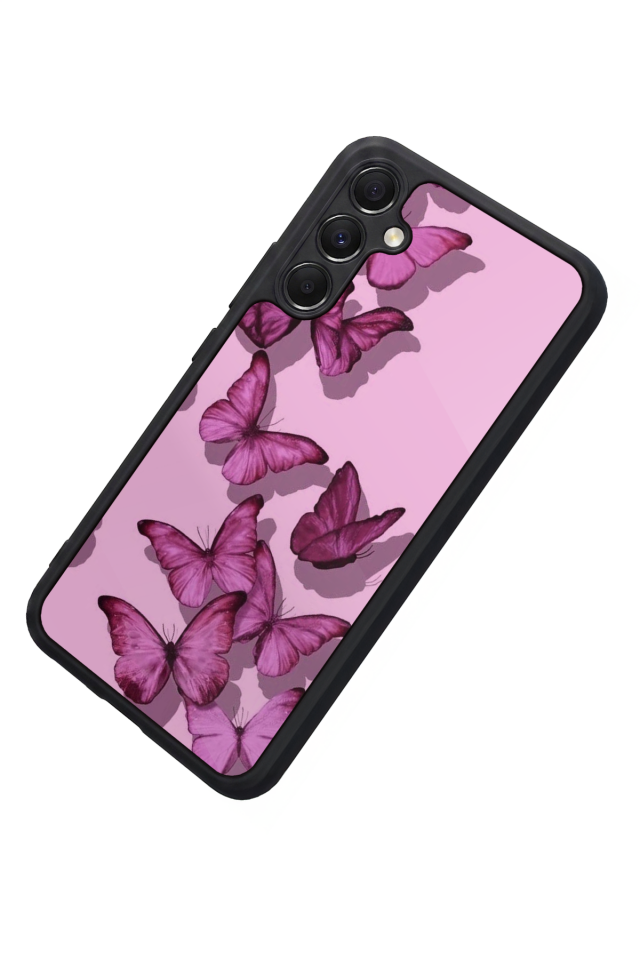 Samsung Galaxy A34 Uyumlu Kelebek Tasarımlı Glossy Premium Kılıf