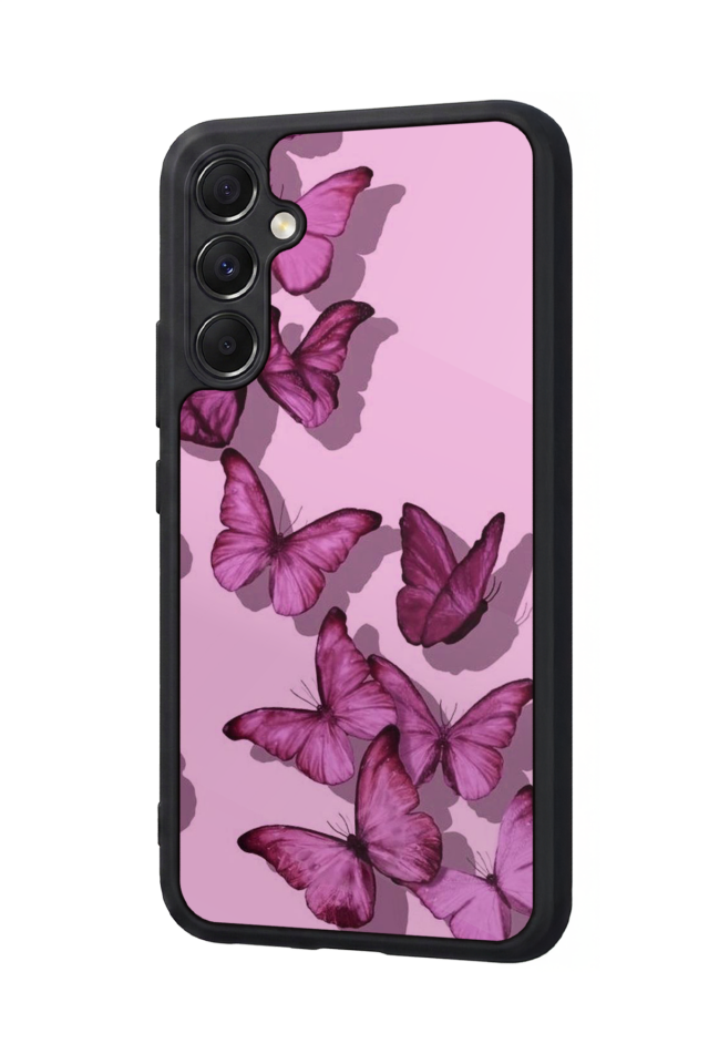 Samsung Galaxy A34 Uyumlu Kelebek Tasarımlı Glossy Premium Kılıf