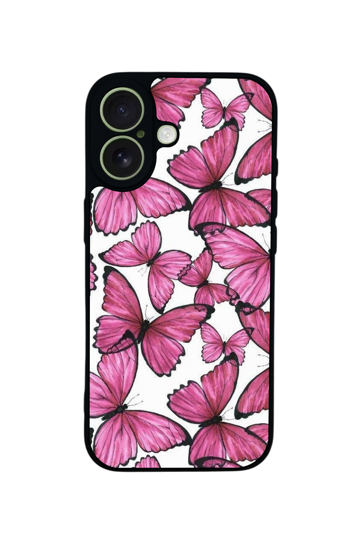 iPhone 17 Uyumlu Kelebek Tasarımlı Glossy Premium Kılıf