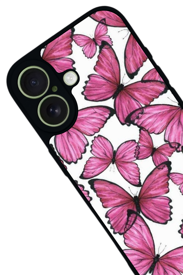 iPhone 17 Uyumlu Kelebek Tasarımlı Glossy Premium Kılıf