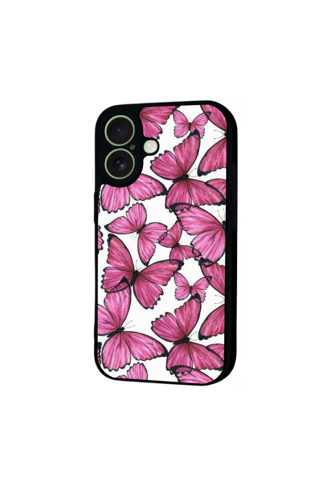 iPhone 17 Uyumlu Kelebek Tasarımlı Glossy Premium Kılıf