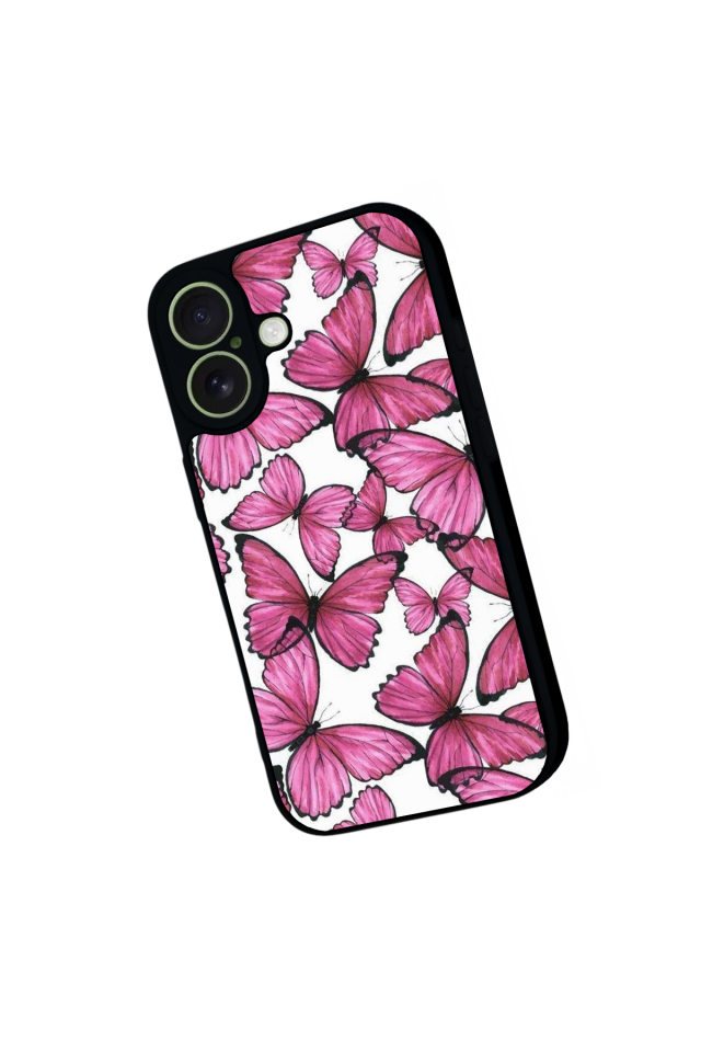 iPhone 17 Uyumlu Kelebek Tasarımlı Glossy Premium Kılıf