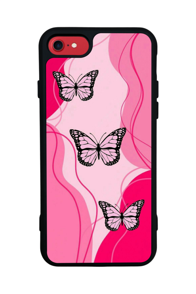iPhone 7 Uyumlu Kelebek Tasarımlı Glossy Premium Kılıf