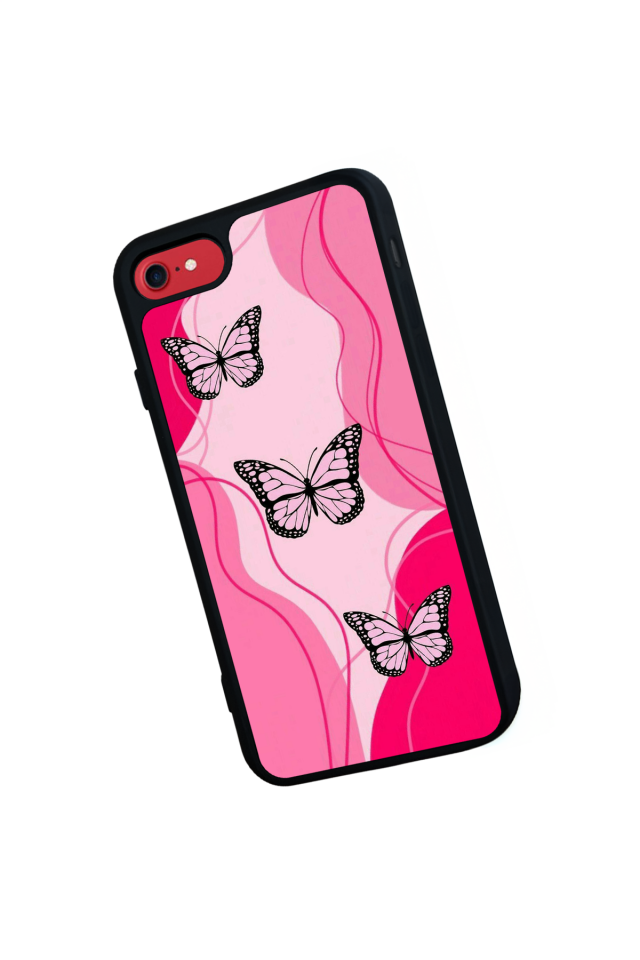 iPhone 7 Uyumlu Kelebek Tasarımlı Glossy Premium Kılıf