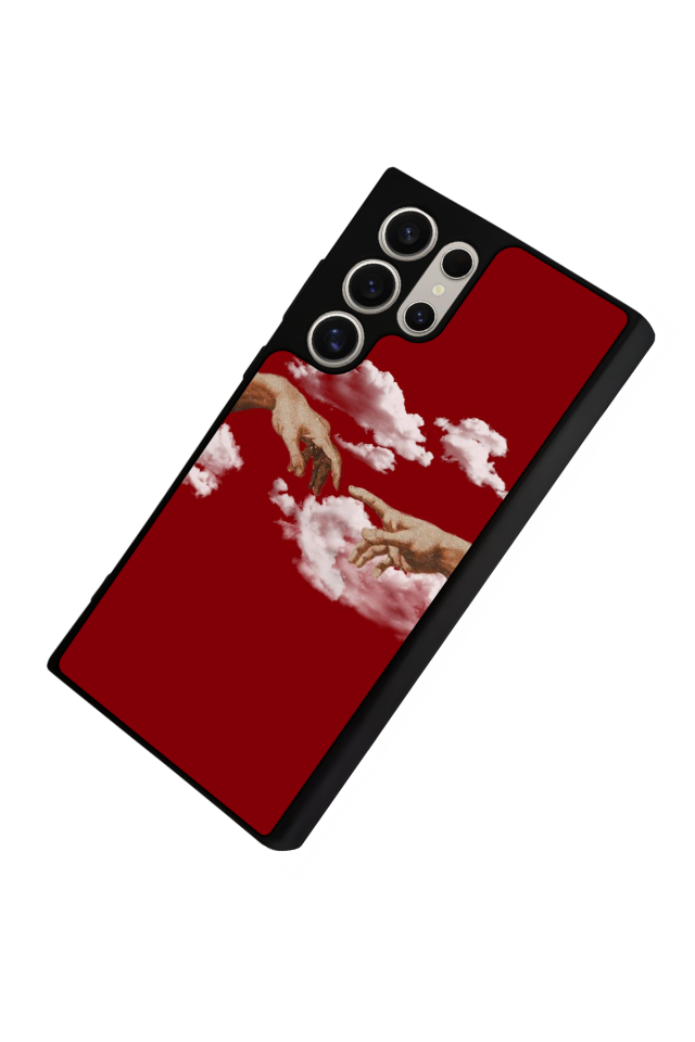 Samsung Galaxy S24 Ultra Uyumlu Kirmizi Tasarımlı Glossy Premium Kılıf