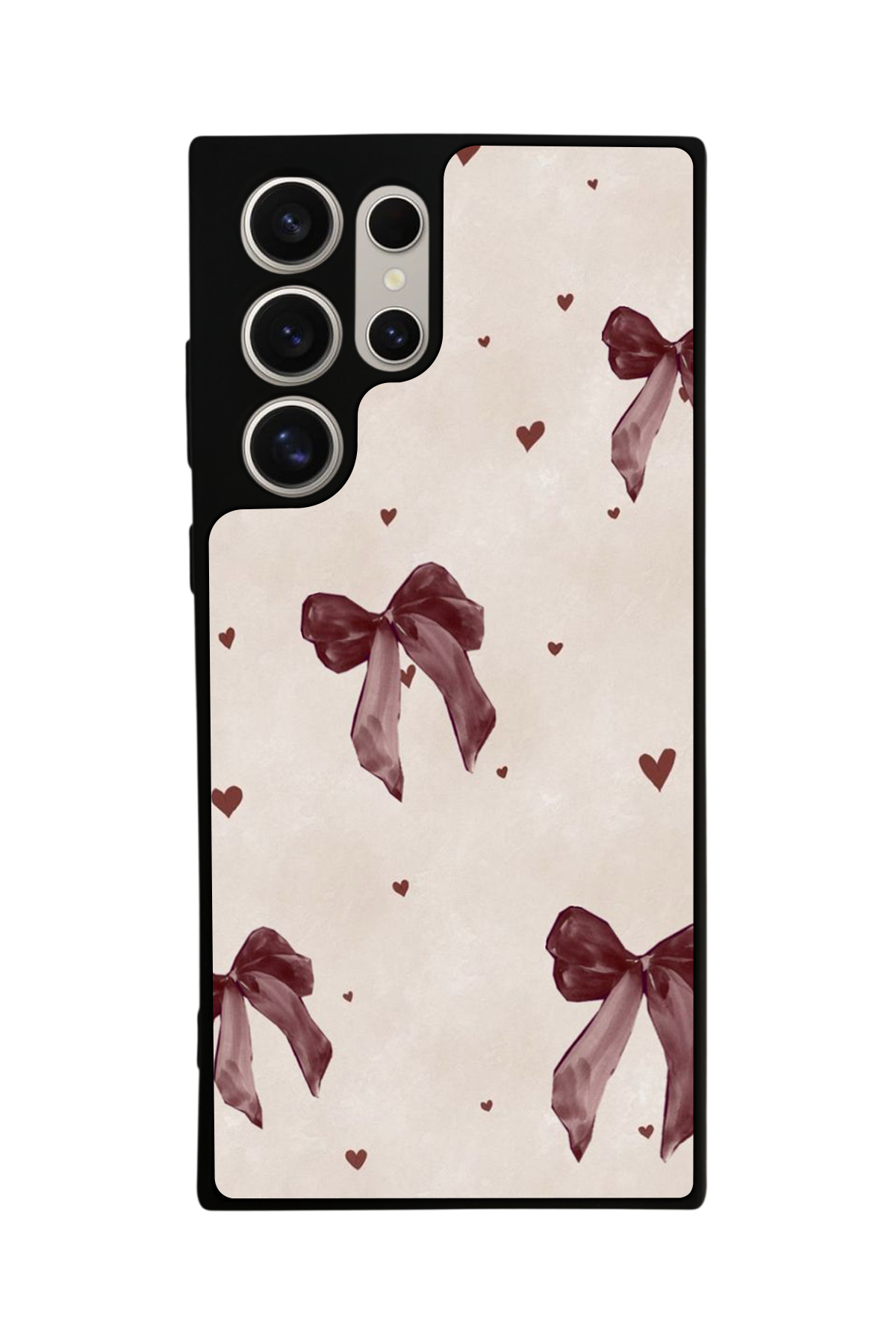 Samsung Galaxy S22 Ultra Uyumlu Kurdele Tasarımlı Glossy Premium Kılıf
