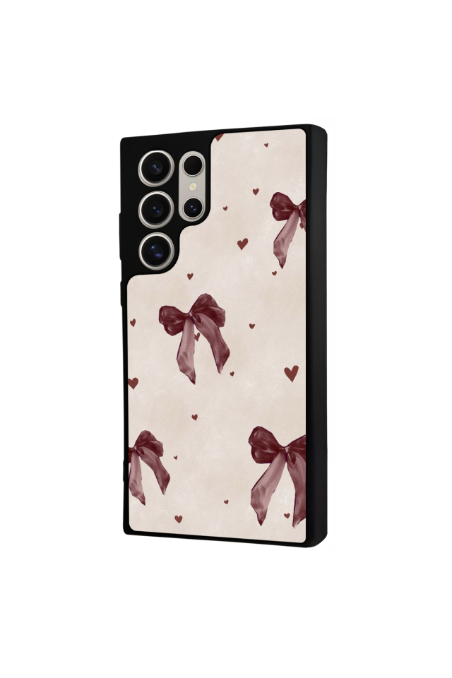 Samsung Galaxy S22 Ultra Uyumlu Kurdele Tasarımlı Glossy Premium Kılıf