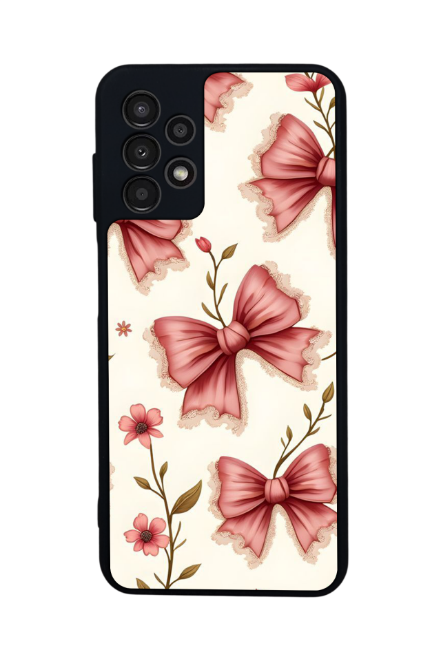 Samsung Galaxy A23 Uyumlu Kurdele Tasarımlı Glossy Premium Kılıf