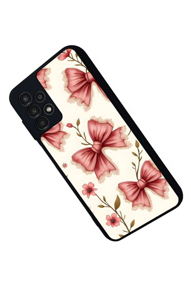 Samsung Galaxy A23 Uyumlu Kurdele Tasarımlı Glossy Premium Kılıf