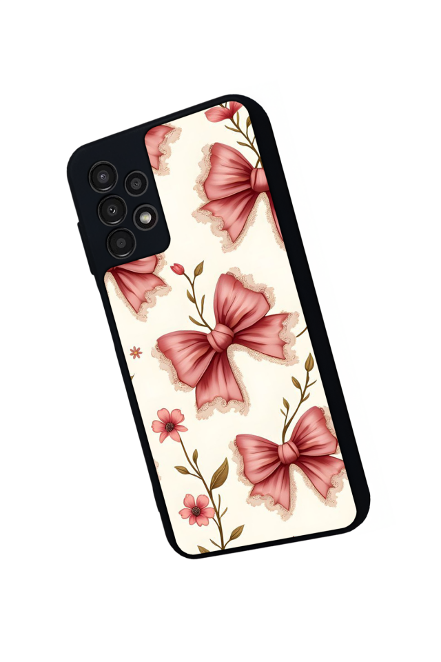 Samsung Galaxy A23 Uyumlu Kurdele Tasarımlı Glossy Premium Kılıf