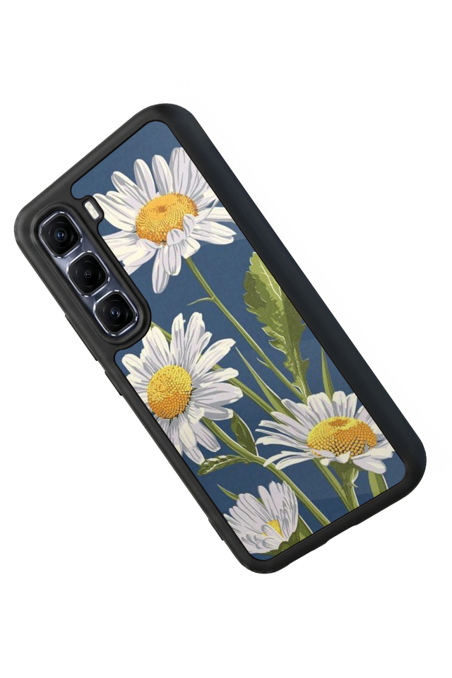 Infinix Hot 60 Pro Plus Uyumlu Papatya Tasarımlı Glossy Premium Kılıf