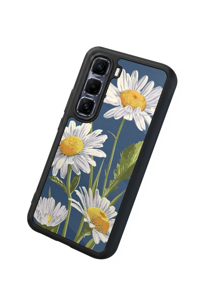 Infinix Hot 60 Pro Plus Uyumlu Papatya Tasarımlı Glossy Premium Kılıf