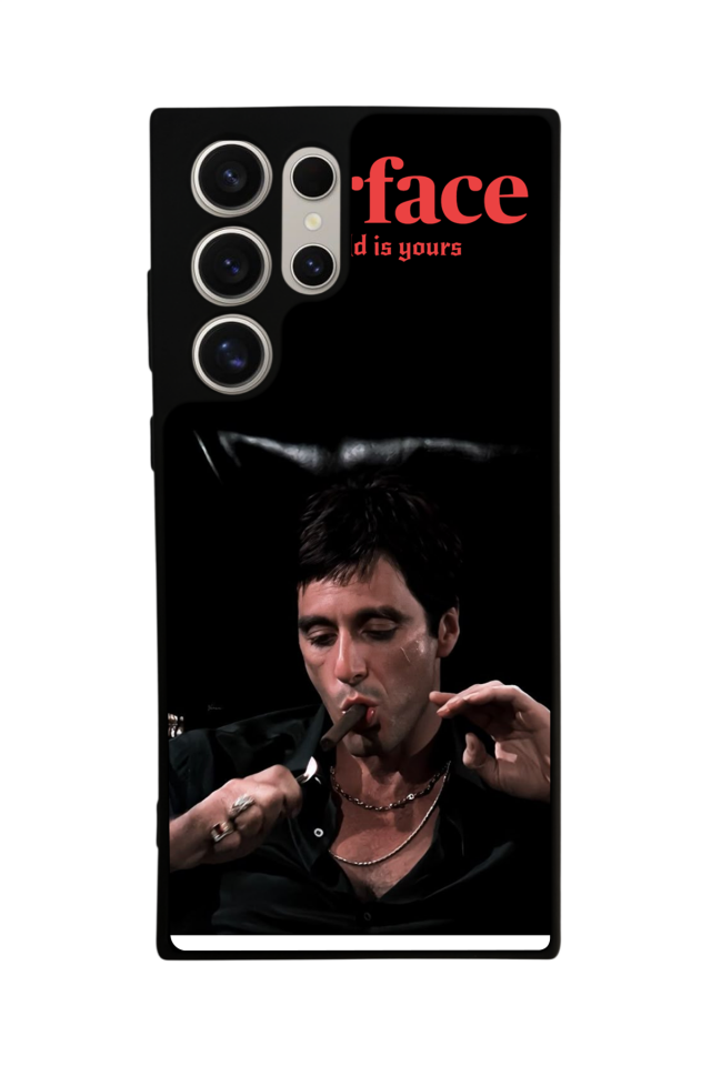 Samsung Galaxy S23 Ultra Uyumlu Scarface Tasarımlı Glossy Premium Kılıf